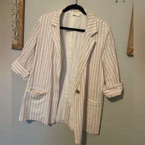 Two piece linen blazer set